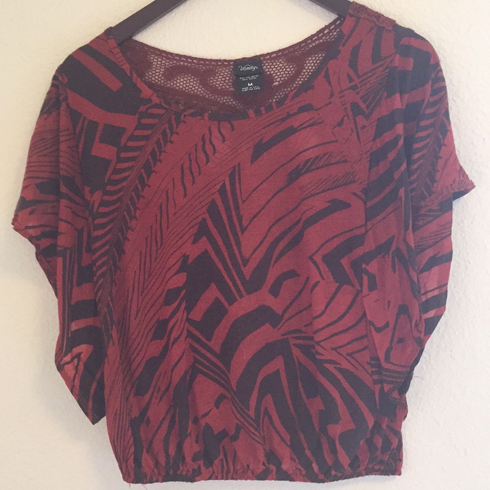 Orange print blouse